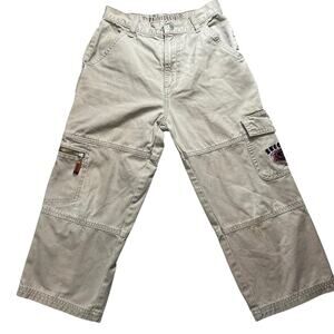 Vintage  y2k Skechers khaki carpenter cargo  skater baggy pants youth size 6